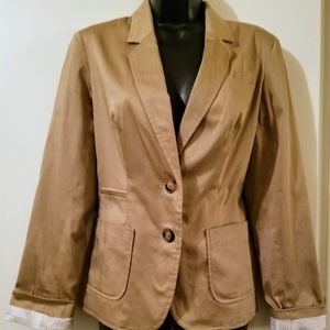 By George.Women's blazer, tan, lining,